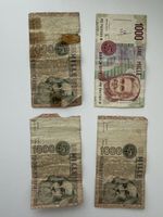 🤩 4 banconote 1000 lire Italia, storiche! 