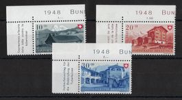 1948 Pro Patria Katalog-Nr. B39-B41 mit Bogenrand-Tab **