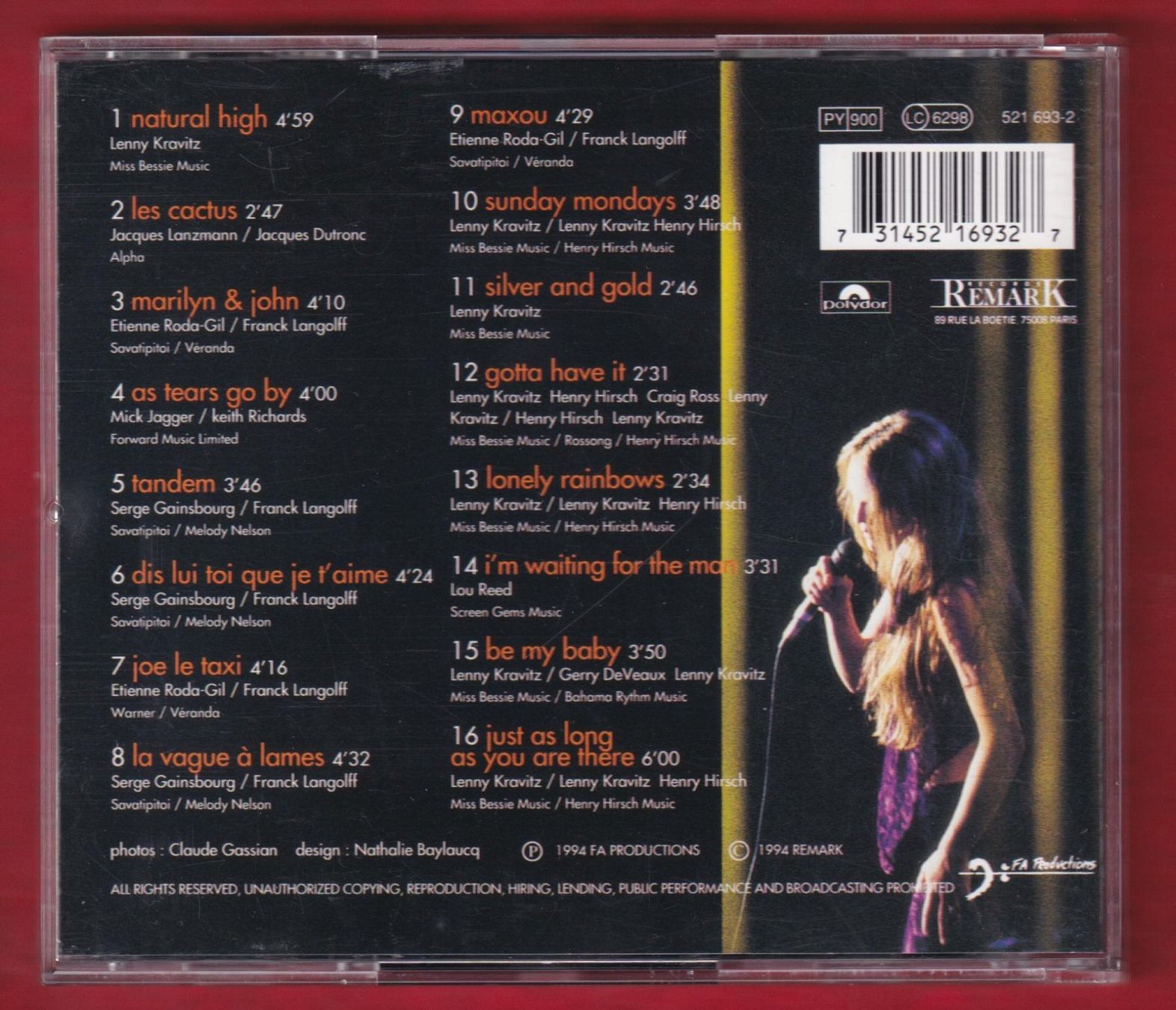 CD: Vanessa Paradis - Live (CD) – Usato da Zürich venduto da Pfluftl2000 1