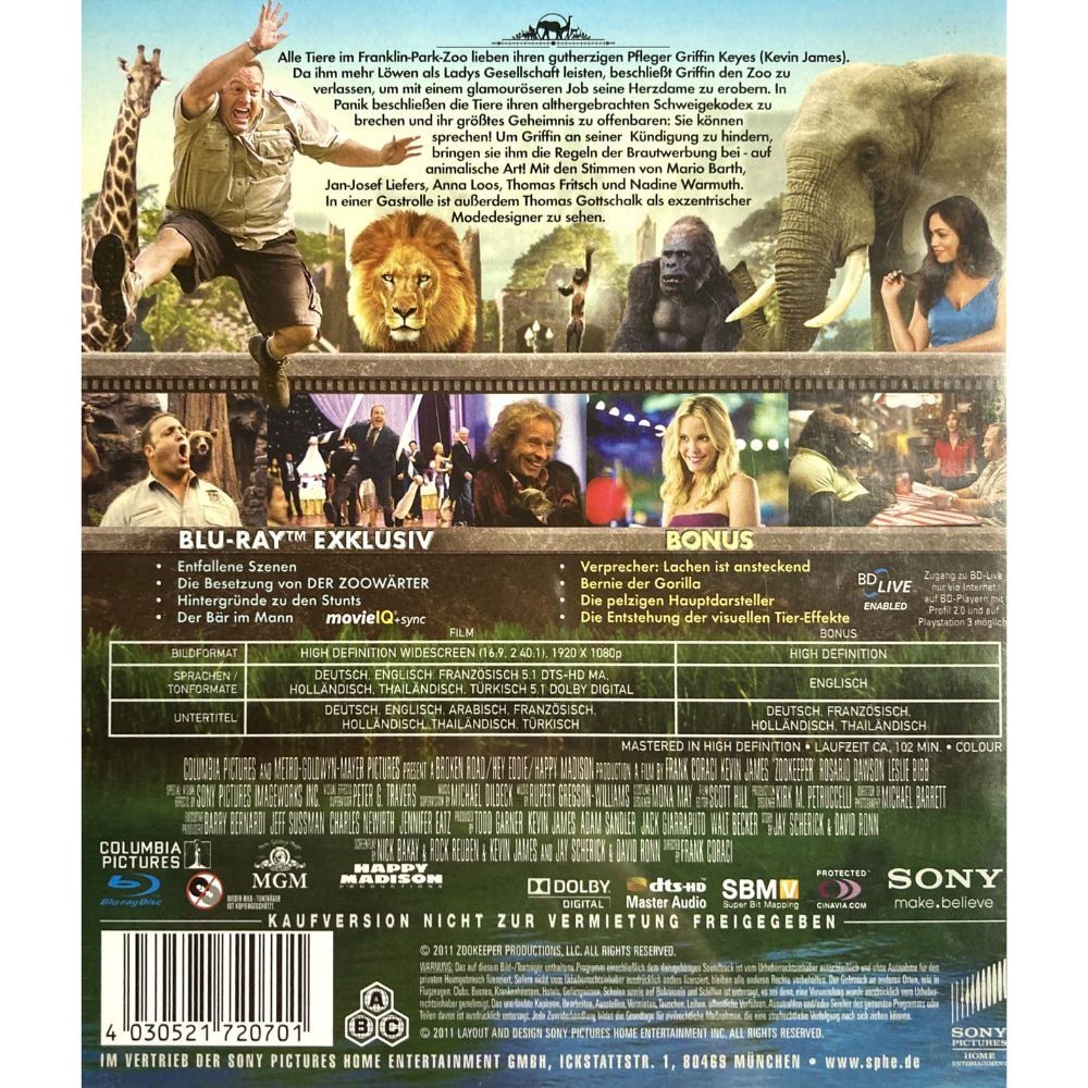 Alle DVDs: Der Zoowärter - Blu-ray – Gebraucht aus Jonschwil von Jomase 1