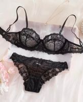 Unterwäsche-Set:BH-String-Tanga-Spitzen-Unterwäsche Grösse M