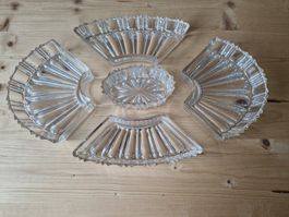 vintage Kristallglas Apéro oder Fondue Bourguinonne Schalen