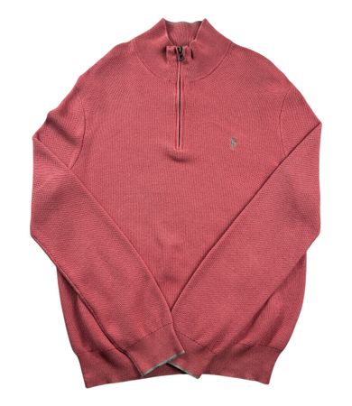 Pull 1/4 zip Ralph Lauren Rose - Taille L