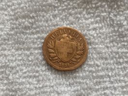 2 centimes/rappen 1851
