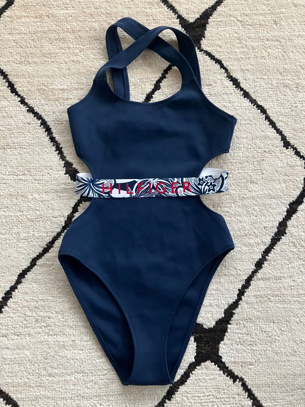 Tommy Hilfiger Costumi da bagno & Bikini: Badeanzug Tommy Hilfiger dunkelblau, S – Usato da Baden venduto da jcm_9dkf