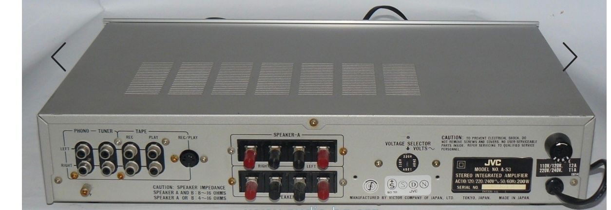 JVC Amplificatori: JVC A-S3 Stereo integrierter Verstärker – Usato da Trimbach venduto da SABO-61 5