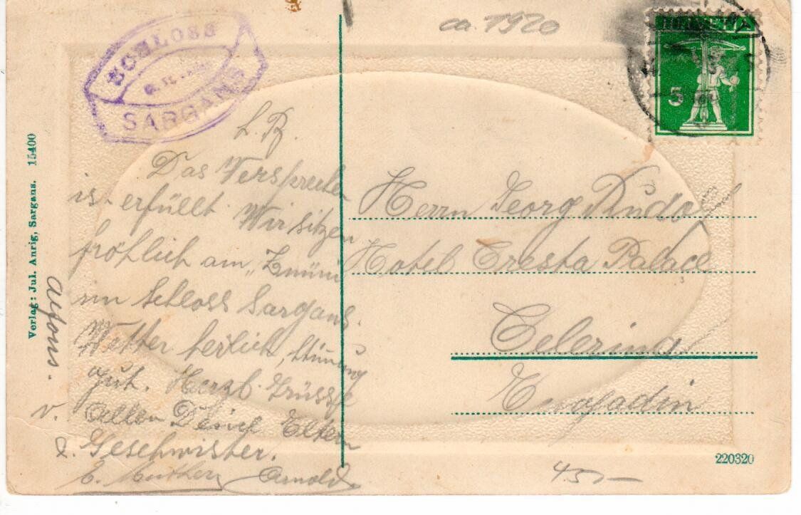 Cartoline postali: Sargans – Usato da Wolhusen venduto da Curver9 1