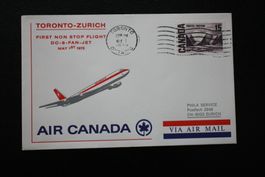 Air Canada First Non Stop Flight Umschlag Toronto Zurich ...