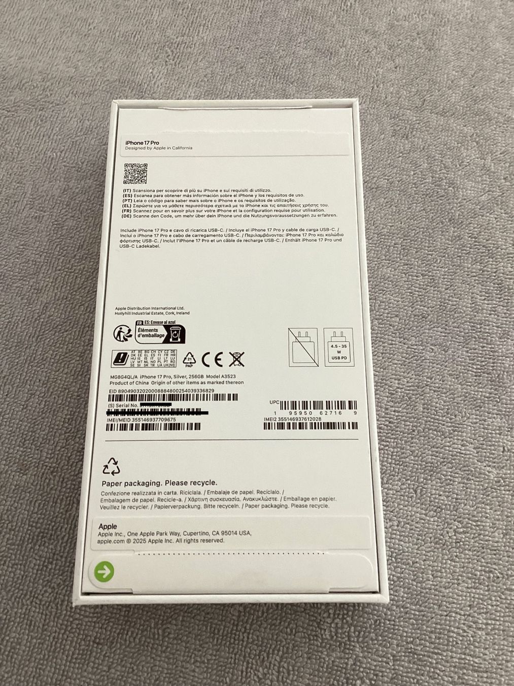 Apple Telefoni cellulari / Smartphones: Apple iPhone 17 Pro 256 GB, Silber, noch neu – Nuovo (secondo la descrizione) da Affoltern am Albis venduto da Sspiridon 1