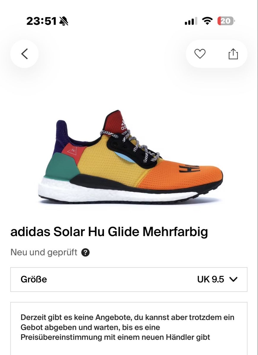 Adidas Chaussures hommes: adidas Solar Hu – D'occasion à Muttenz par mar_ltc7 4