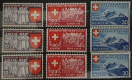219-227 ** Postfrischer Satz Landi 1939 Kat. 55.-