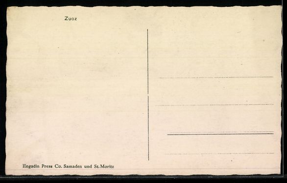Cartoline postali: AK Zuoz, Ortspartie im Schnee – Usato da Berlin venduto da bartko-reher 1
