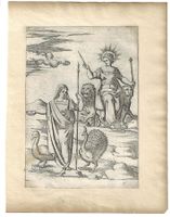 Wunderbarer Holzschnitt von 1587, Vincenzo Cartari