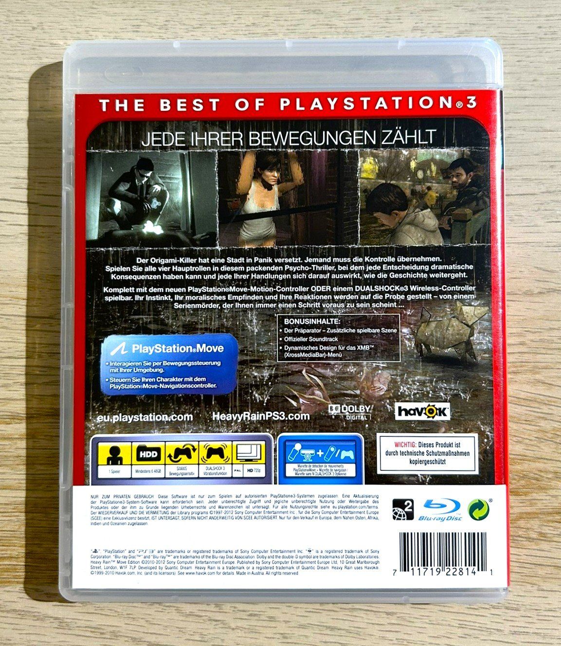 Sony Giochi: Heavy Rain Move Edition PS3 – Usato da St. Gallen venduto da Alpine.Arcade 1