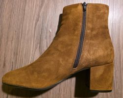 Lederstiefel Velours Stiefelette