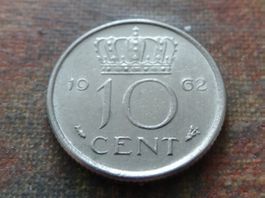 PAYS-BAS  Nederland  10  Cent  1962