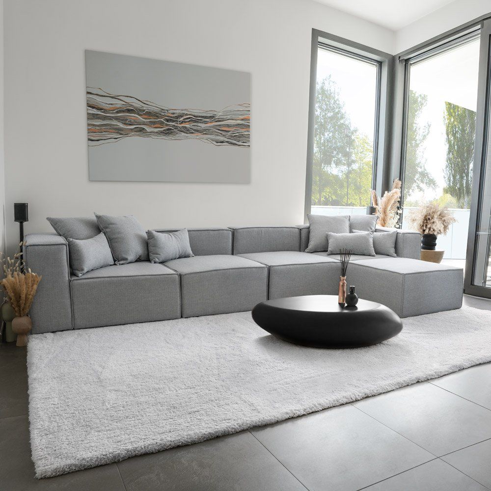 Sofas: 20411 - Modulares Sofa VANES XL - hellgrau Couch – Neu und originalverpackt aus Wallenwil von toesstal-vertrieb
