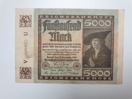 🇩🇪 Germany Weimar hyperinflation 5000 Mark 1922 [V]