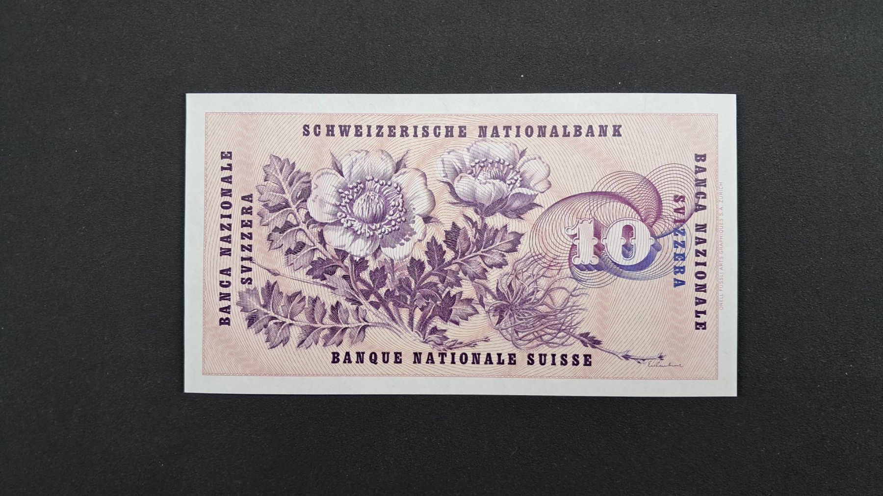 Banconote: Schweiz 10 Franken 1968 Unc – Nuovo e nell'imballaggio originale da Lufingen venduto da E-Auktion 1