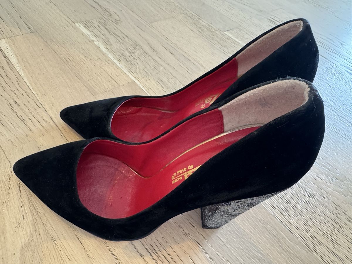 Damenschuhe: Elegante Pumps mit Glitzerabsatz, Gr. 37 – Gebraucht aus Schaffhausen von Naki16 2
