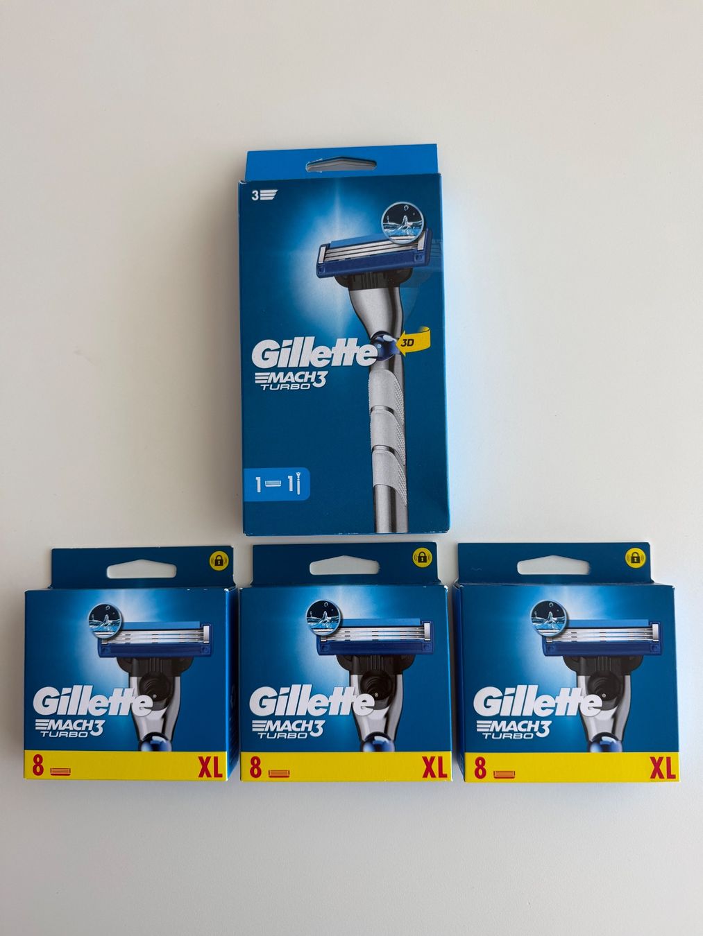Gillette Rasoi & Lamette da barba: Gillette Mach3 Turbo, 26 pcs – Nuovo e nell'imballaggio originale da St-Gingolph venduto da GoldenKeys
