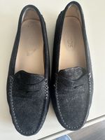 Tod's Suede Loafers - Elegant Black Shoes, Size 38.5