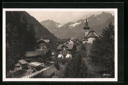 AK Bristen, Ortspartie mit Kirche, 1931
