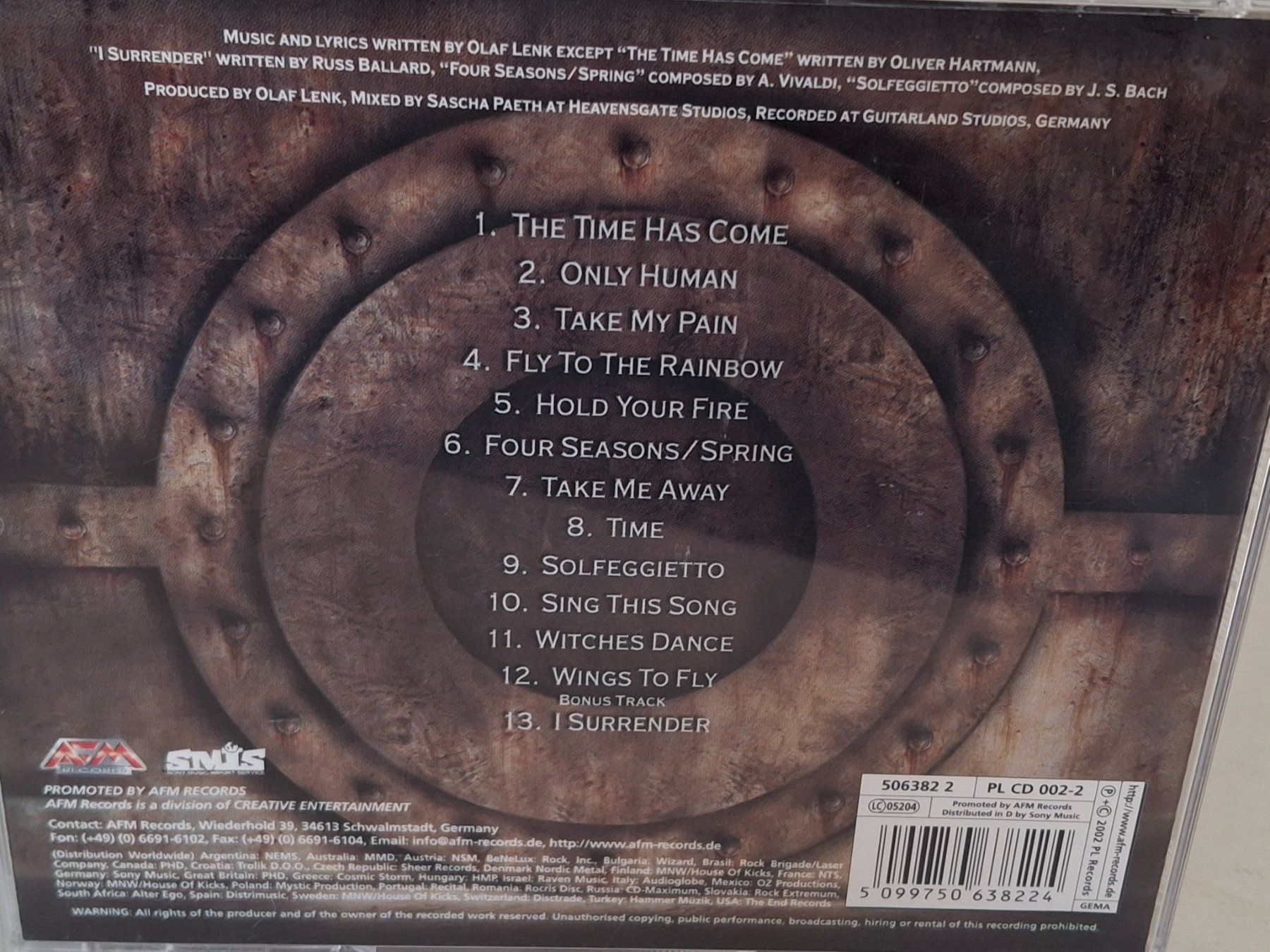 CD: CD At Vance - Only Human - Power Metal - – Usato da Aarberg venduto da Jackup1 1