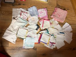 72 Stück neu & alt Damen Taschentücher Konvolut gemischt z