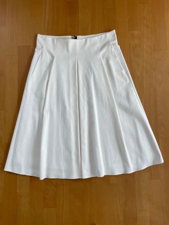 Windsor Falten-Rock/-Jupe weiss Jeansstoff Gr.42