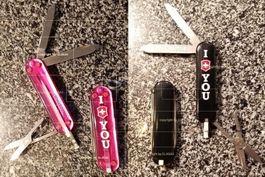 Victorinox "I ... You" Knifes pink+black