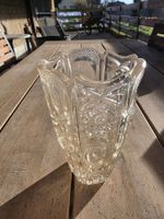 schwere klassische Kristall Glas Vase 19 cm