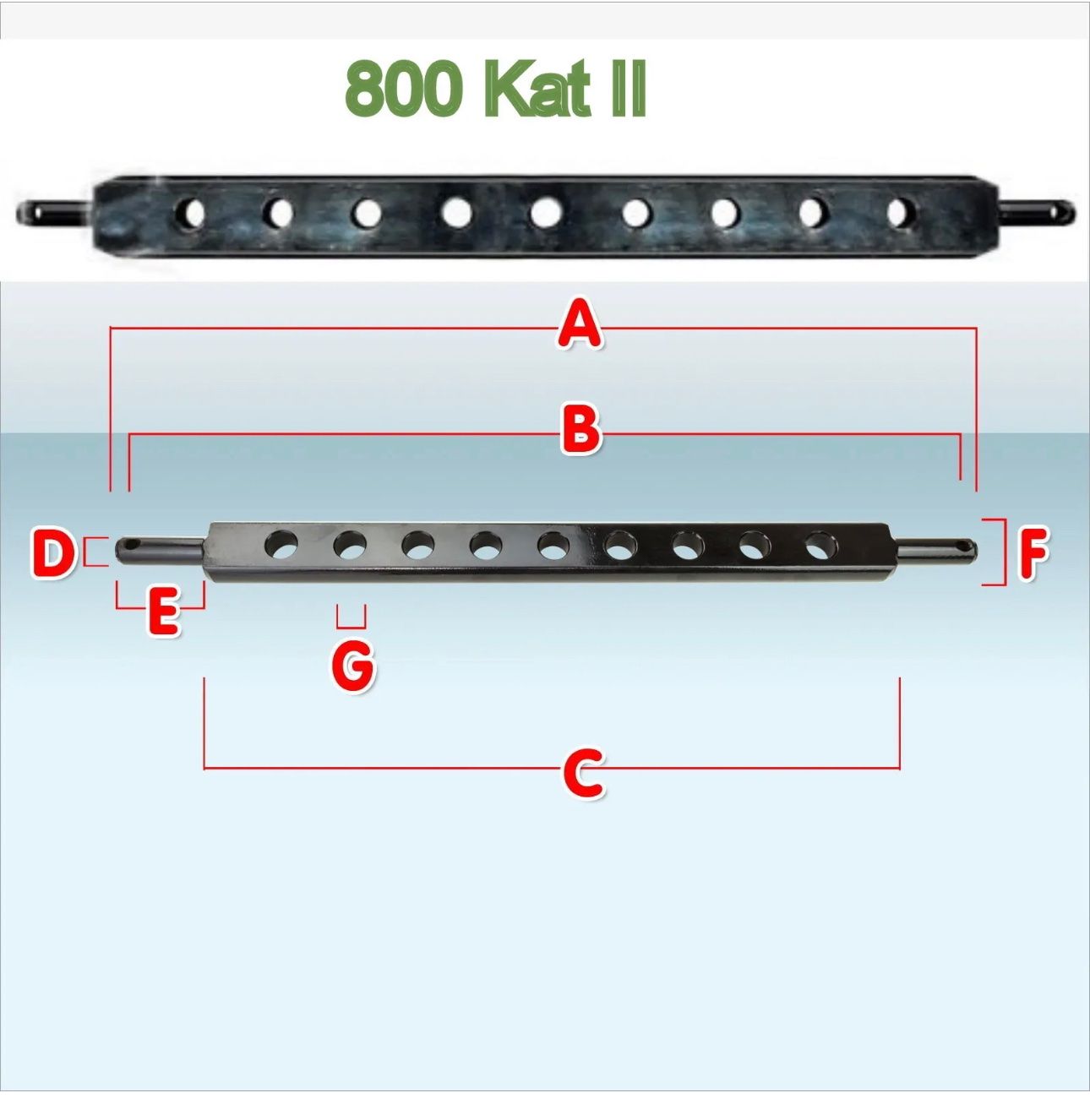 Ganci per rimorchio: Ackerschiene Kat. II 800mm – Nuovo e nell'imballaggio originale da Amriswil venduto da JaJa-Express