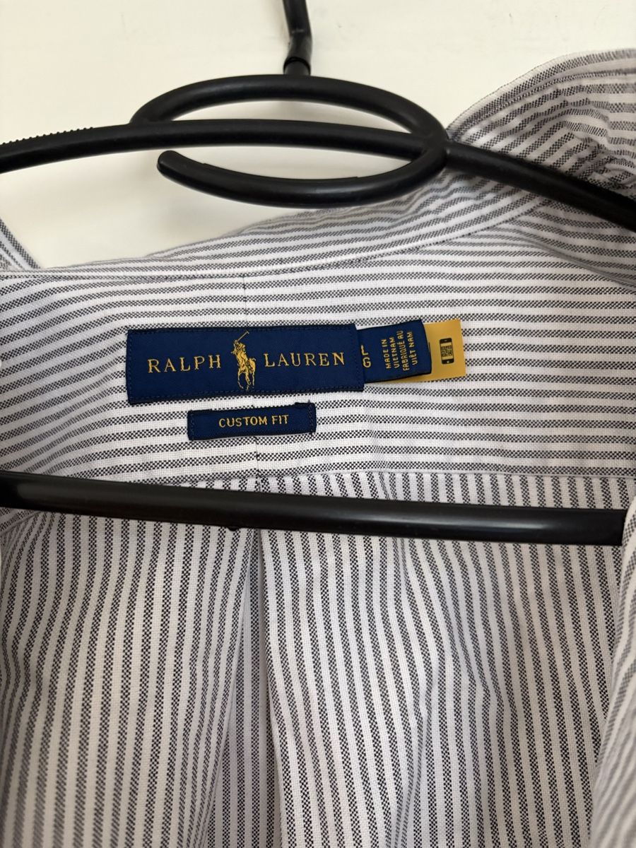 Ralph Lauren Camicie: Ralph Lauren Hemd, grau weiss gestreift – Usato da Basel venduto da Michele4123 3