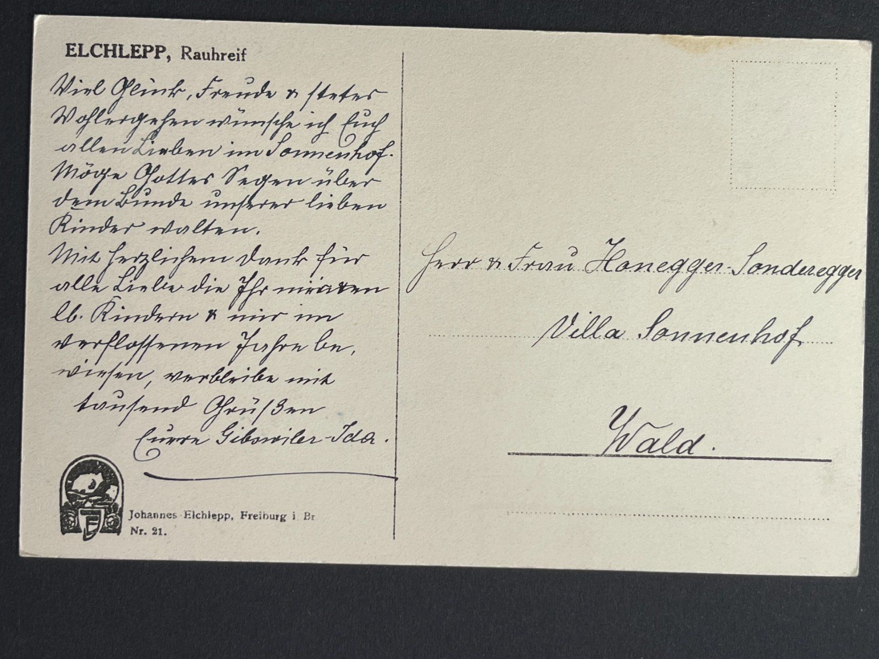 Ansichtskarten: Elchlepp - Raureif – Gebraucht aus Steg VS von _vinci_ 1
