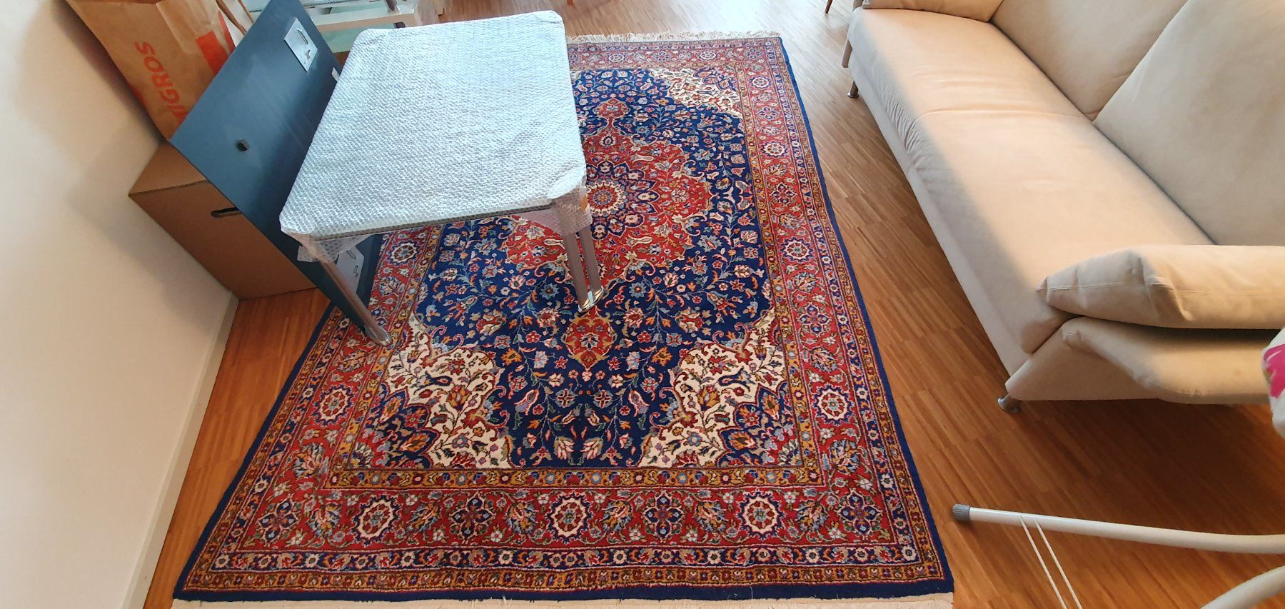 Tappeti: Schöner Orientteppich, blau und rot – Usato da Männedorf venduto da gab_66q9