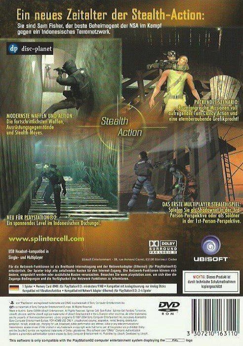 Giochi: PS2 - Tom Clancy's Splinter Cell: Pandora Tomorrow (2004) – Usato da Embrach venduto da disc-planet 1