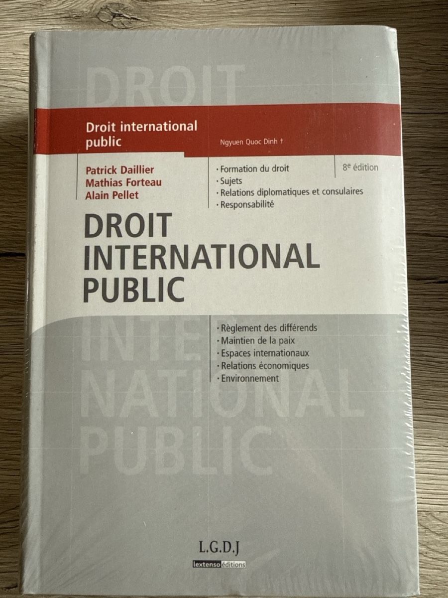Libri: Droit international public 8ème édition – Nuovo e nell'imballaggio originale da Genève venduto da DoualS