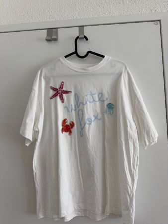 Whitefox Euro Summer Dreaming Oversized Tee White M/L