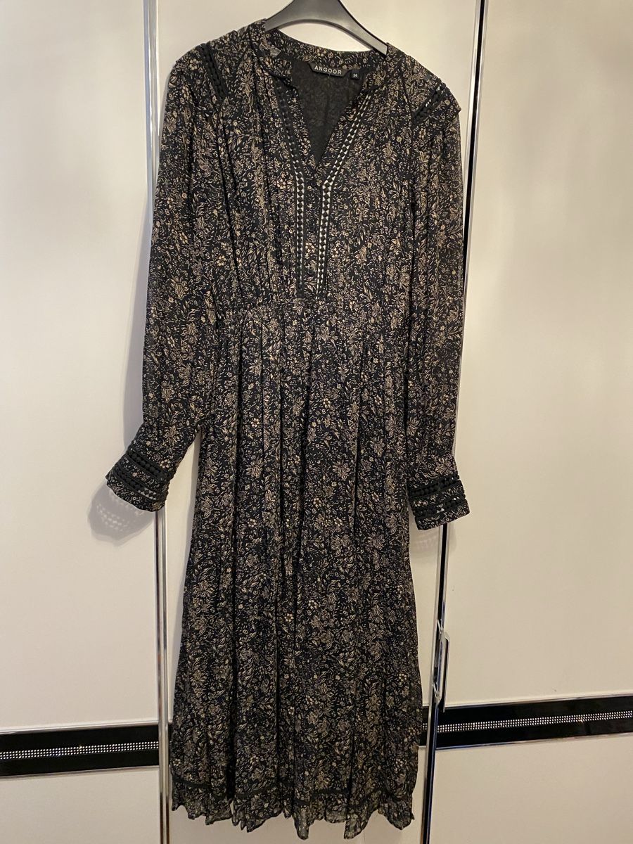Vestiti: Maxi Kleid ANGOOR Gr.34 100% Viskose – Usato da Pfungen venduto da Sheki56