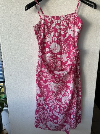 Escada Sport Robe motif floral rose blanc taille M