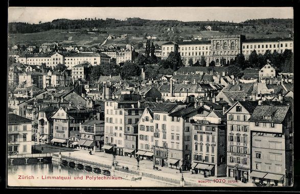 Ansichtskarten: AK Zürich, Limmatquai und Polytechnikum – Gebraucht aus Berlin von bartko-reher