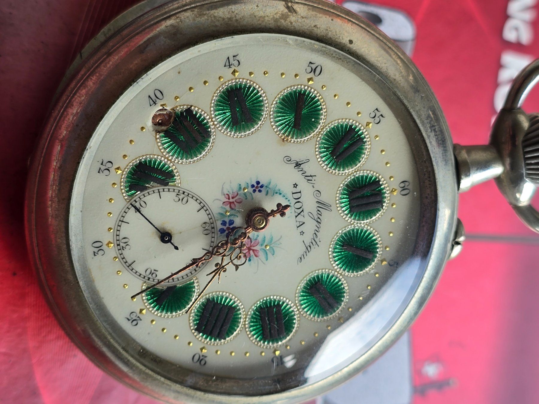Doxa Orologi: 2 Doxa Goliath Eisenbahn Taschenuhr HA – Usato da Muri AG venduto da Corredor 2
