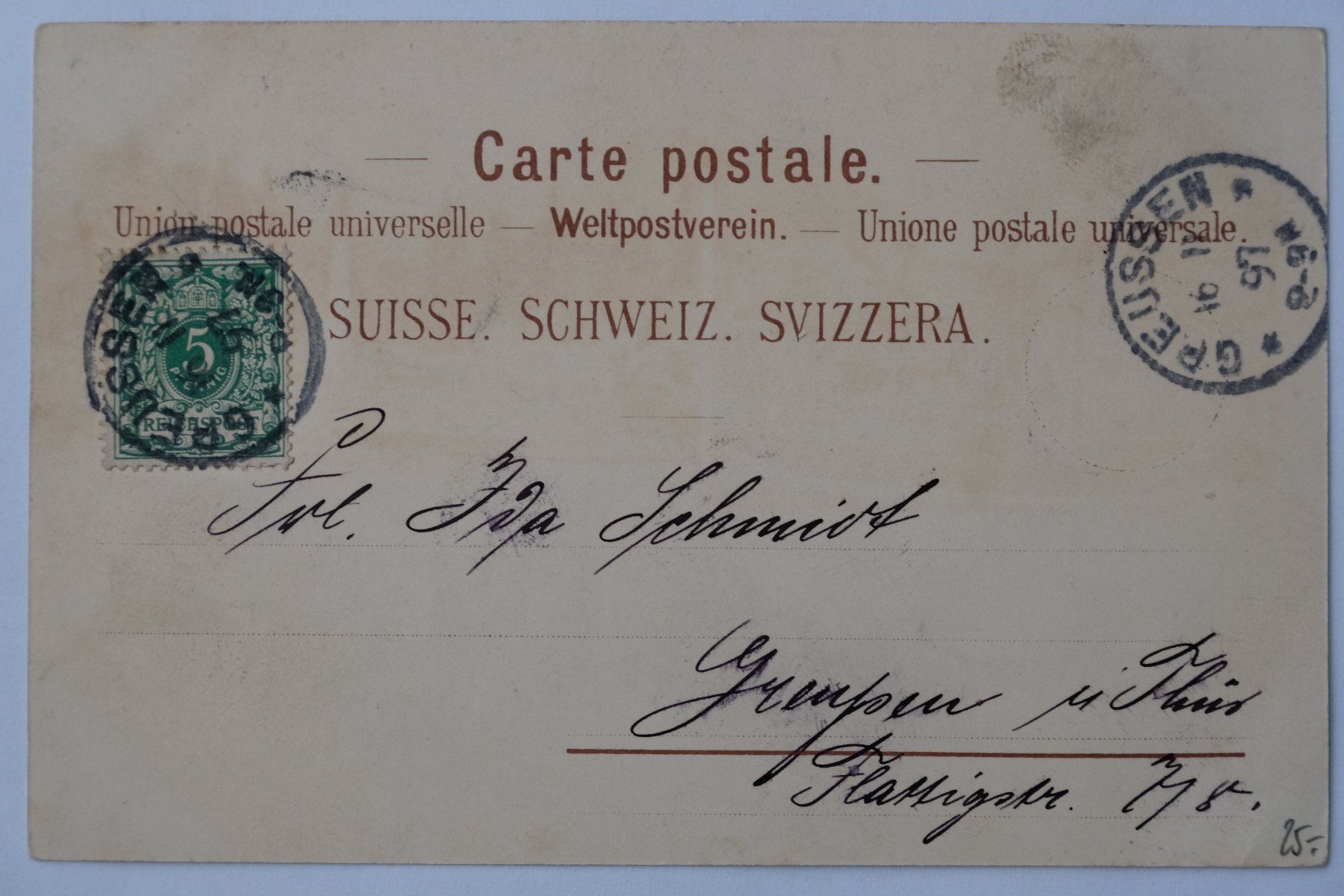 Cartoline postali: Ansichtskarte Interlaken Kurgarten 1897 – Usato da Ehrendingen venduto da nicoro50 1