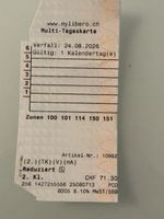 Libero Multi-Tageskarte Zonen 100-151 1 Kalendertag