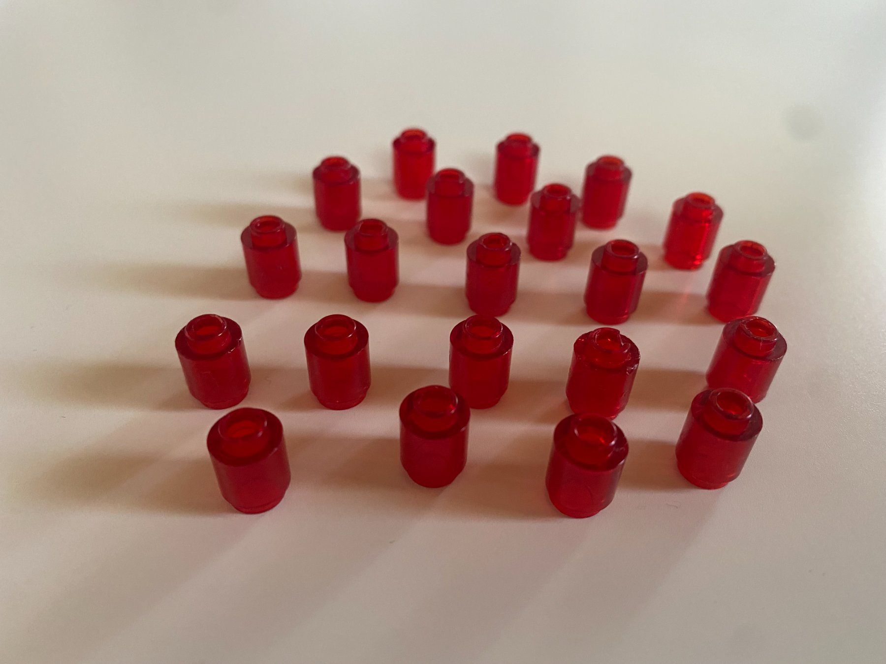 Lego Spielzeuge: LEGO - ROTE - TRANSPARENTE - RUNDSTEINE – Gebraucht aus Gelterkinden von ajdt4