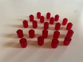 LEGO - ROTE - TRANSPARENTE - RUNDSTEINE