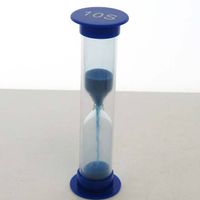 Sanduhren 10 Sekunden 9 cm H. Blau,