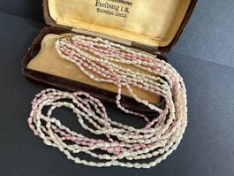Vintage echte Perlen Kette