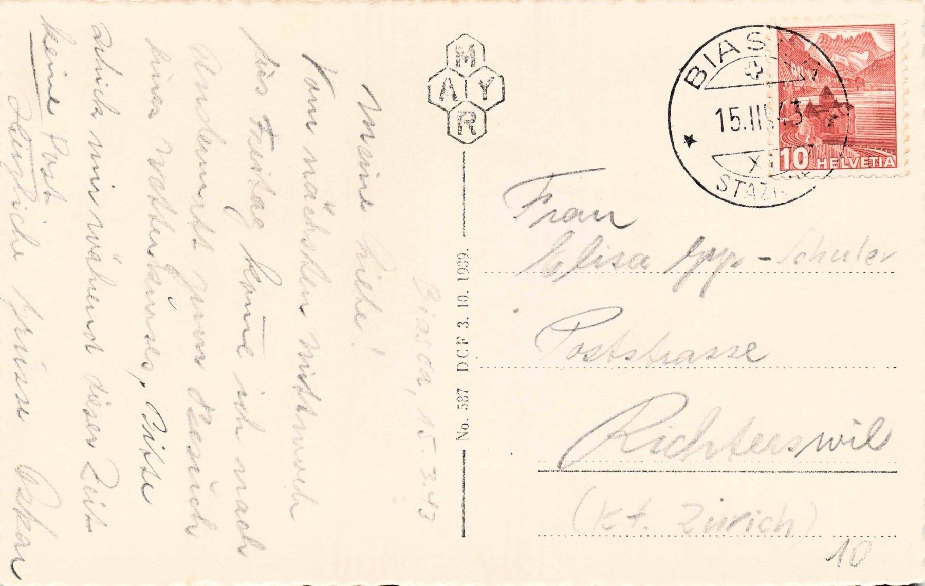 Cartoline postali: Biasca – Usato da Biasca venduto da Blenio71 1